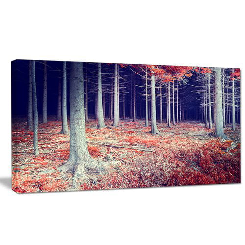 Canvas Posters Black And White Painting Lovely Nature Forest Design Wall Picture 